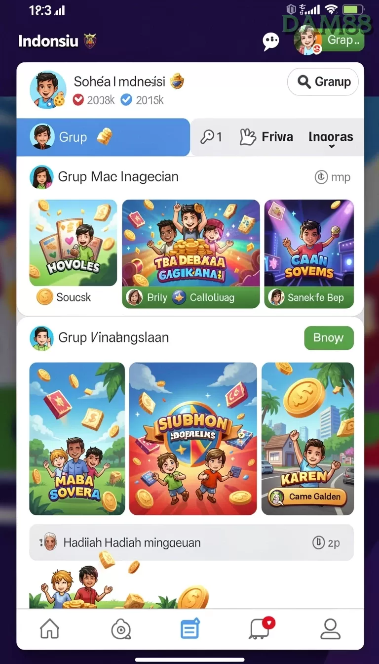Cuplikan layar KAMARTOTO — menu navigasi